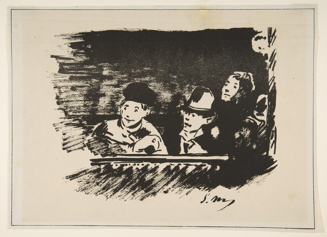 Az Au Paradis Felső Galériában, 1877. alkotó: Édouard Manet