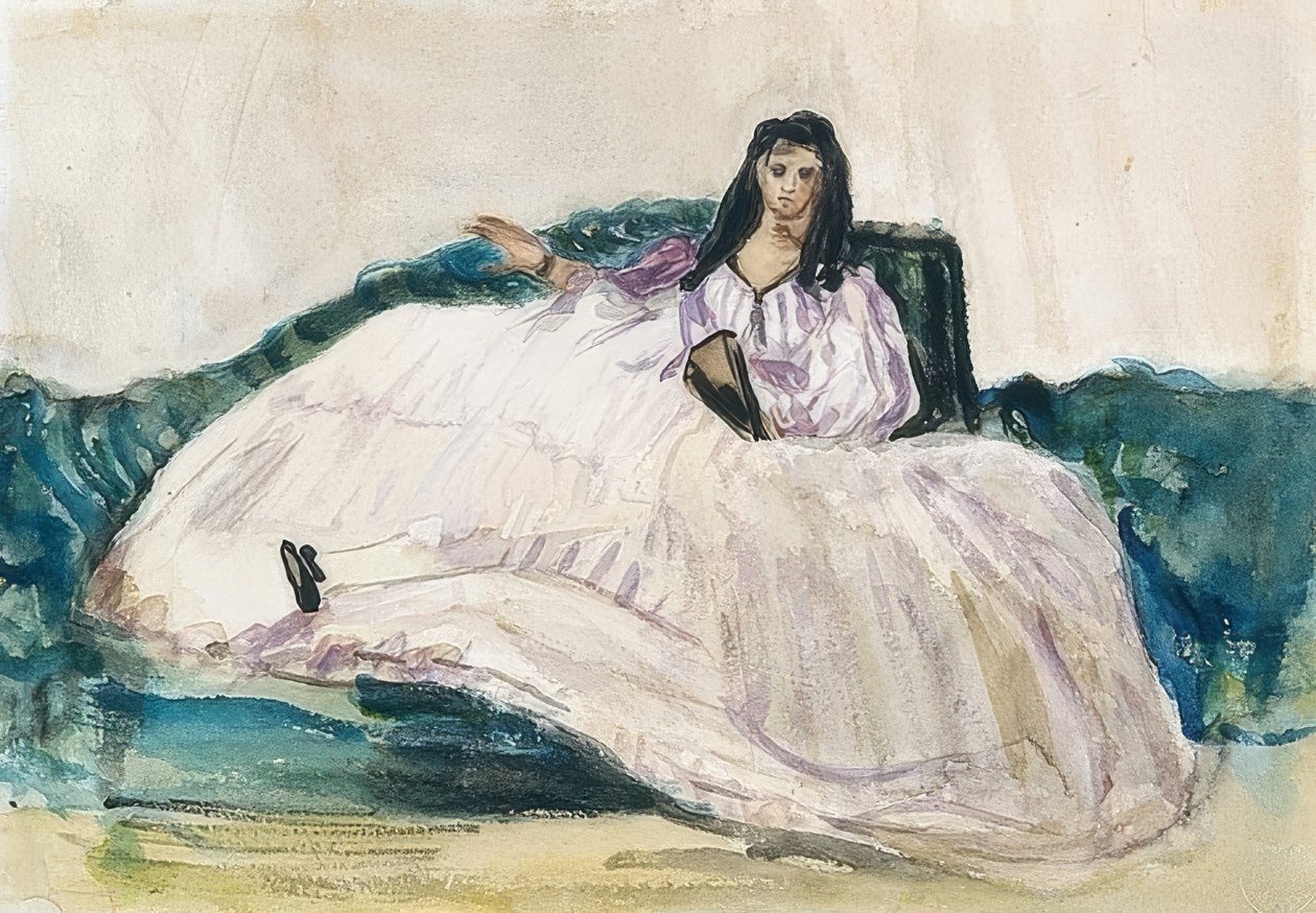 Jeanne Duval – Baudelaire úrnője. 1862 alkotó: Édouard Manet