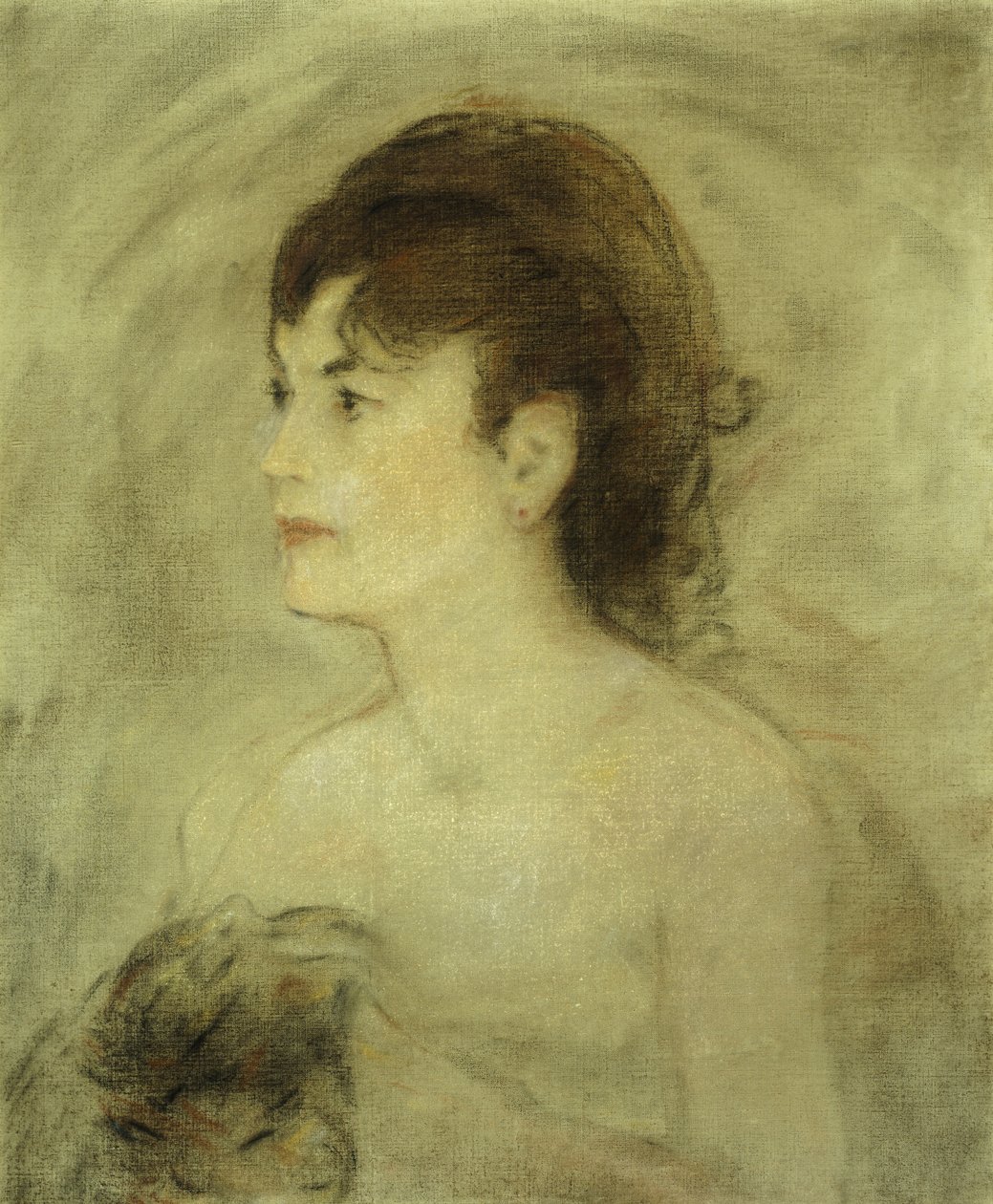 Fiatal nő, dekoltázs, 1882 alkotó: Édouard Manet