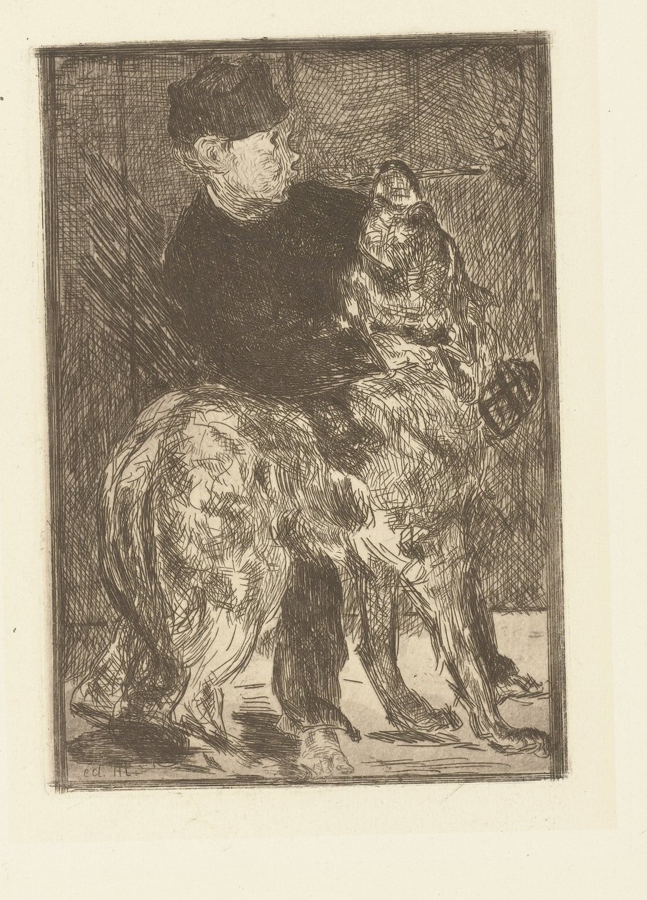 Jongen speelt met hond A fiú és a kutya alkotó: Édouard Manet