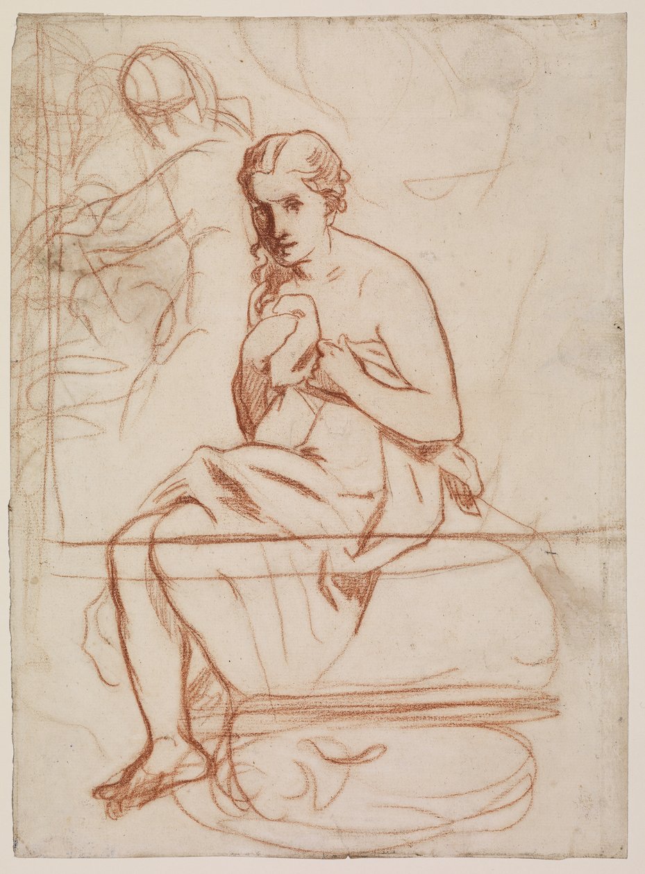 La Toilette, 1860 (kréta papíron) (recto of 5838672) alkotó: Édouard Manet