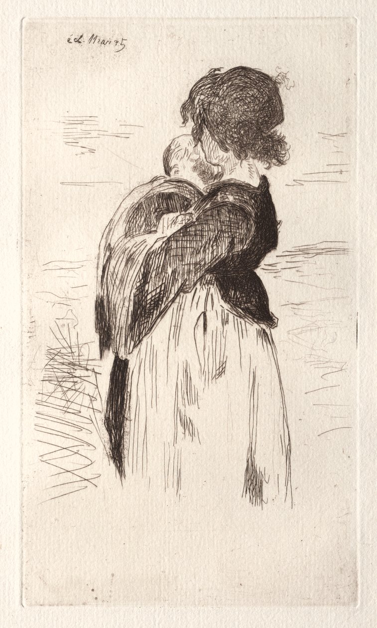 A kislány kezében egy baba alkotó: Édouard Manet