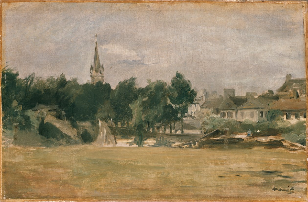 Táj falusi templommal, 1870-es évek eleje alkotó: Édouard Manet