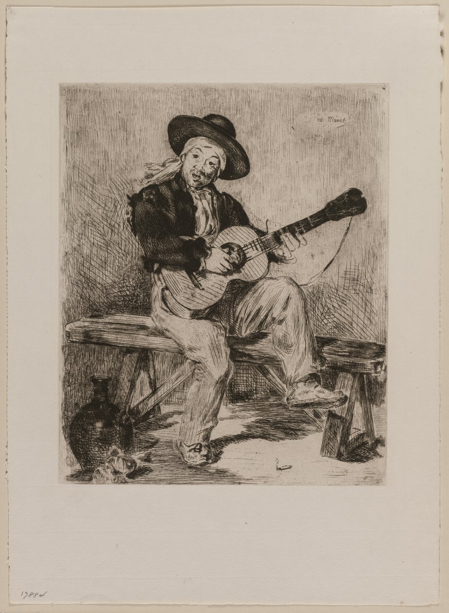 A Guitarrero, 1861. alkotó: Édouard Manet