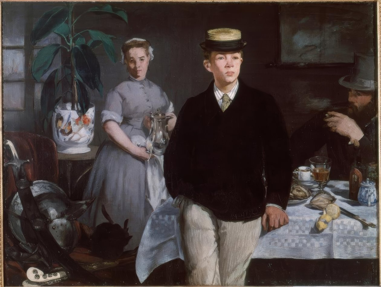 Ebéd a műhelyben alkotó: Édouard Manet