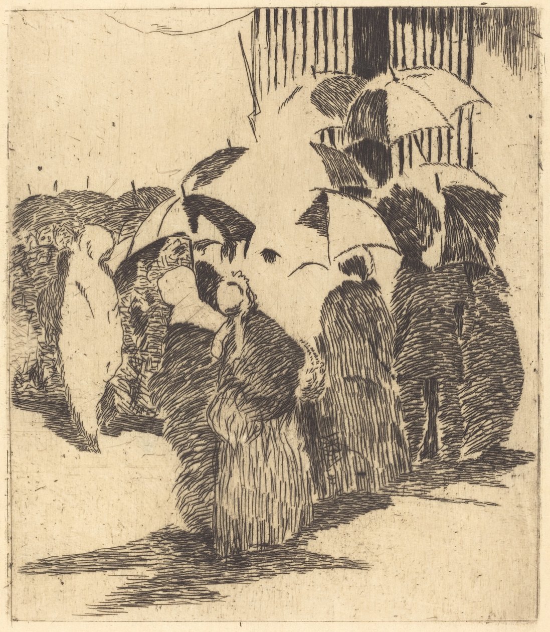Sor a hentesbolt előtti sor a hentesüzlet előtt, 1870. alkotó: Édouard Manet