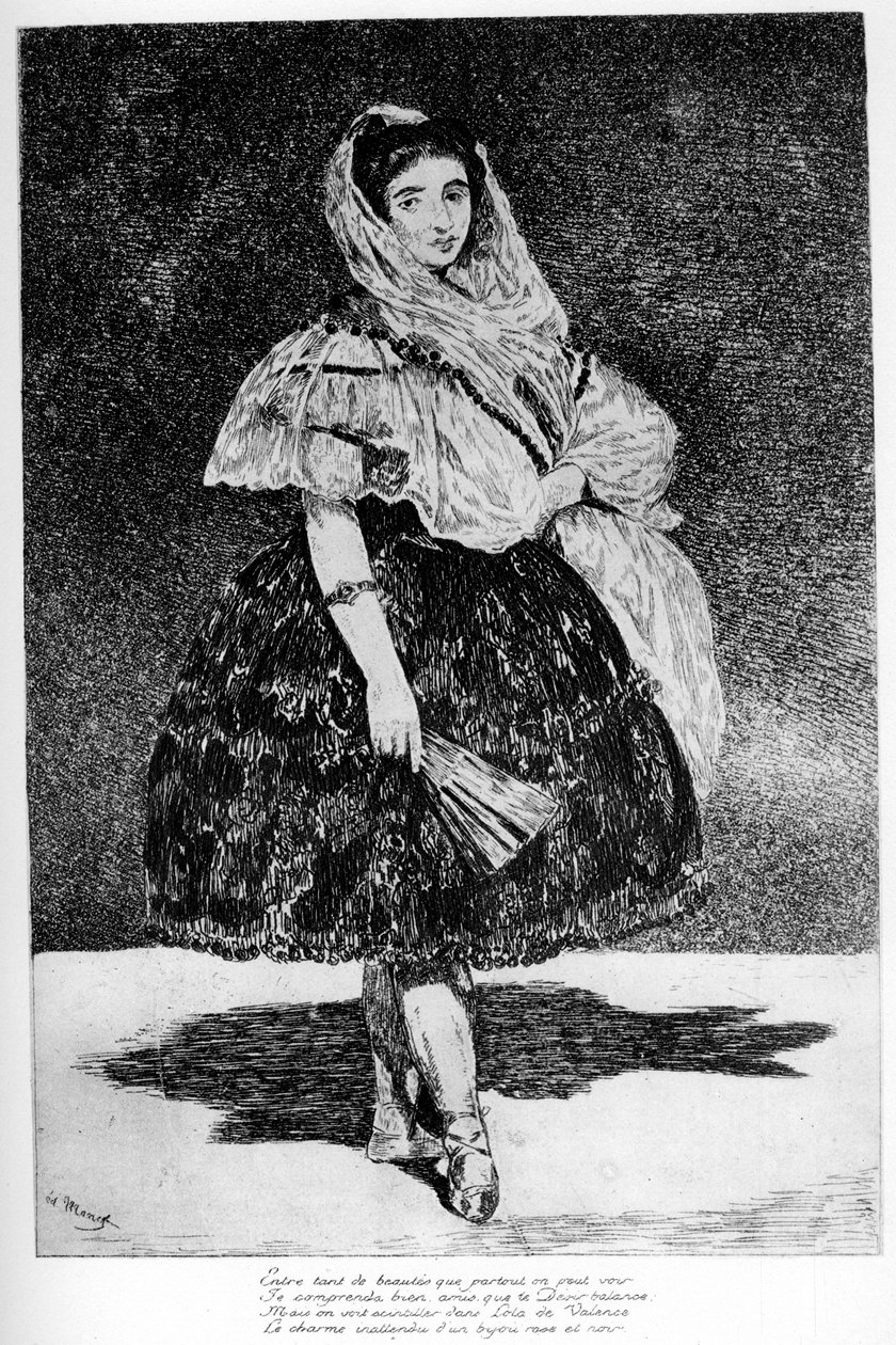 Valenciai Lola, 1850-1880, 1924 alkotó: Édouard Manet