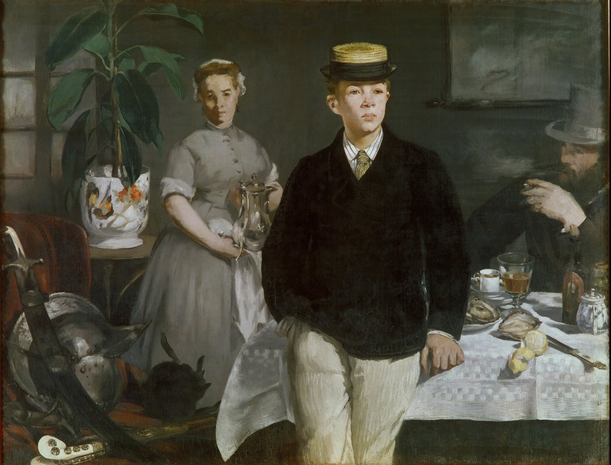 Ebéd a Stúdióban alkotó: Édouard Manet