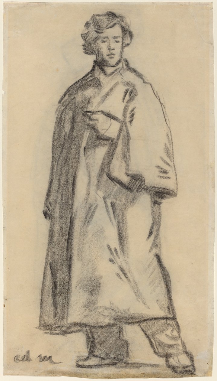 Köpenyt viselő férfi [recto], 18521858. alkotó: Édouard Manet