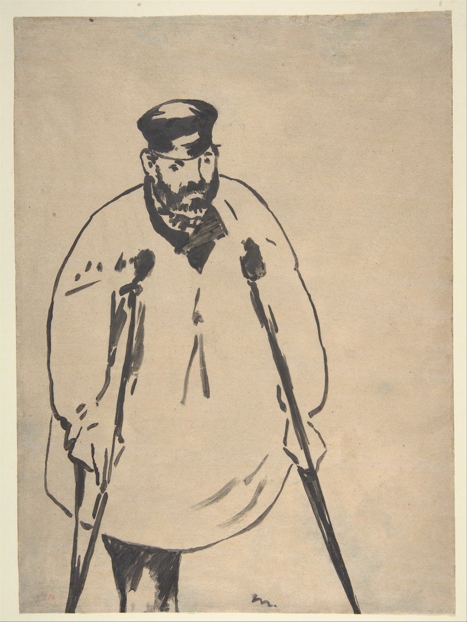 Manet - Egy férfi mankóval, 1878 alkotó: Édouard Manet