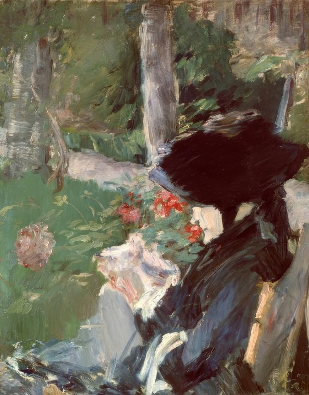 Mme Manet anyja a Bellevue kertben alkotó: Édouard Manet