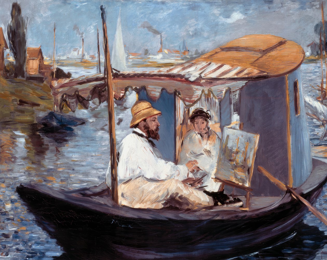 Monet műtermében fest alkotó: Édouard Manet