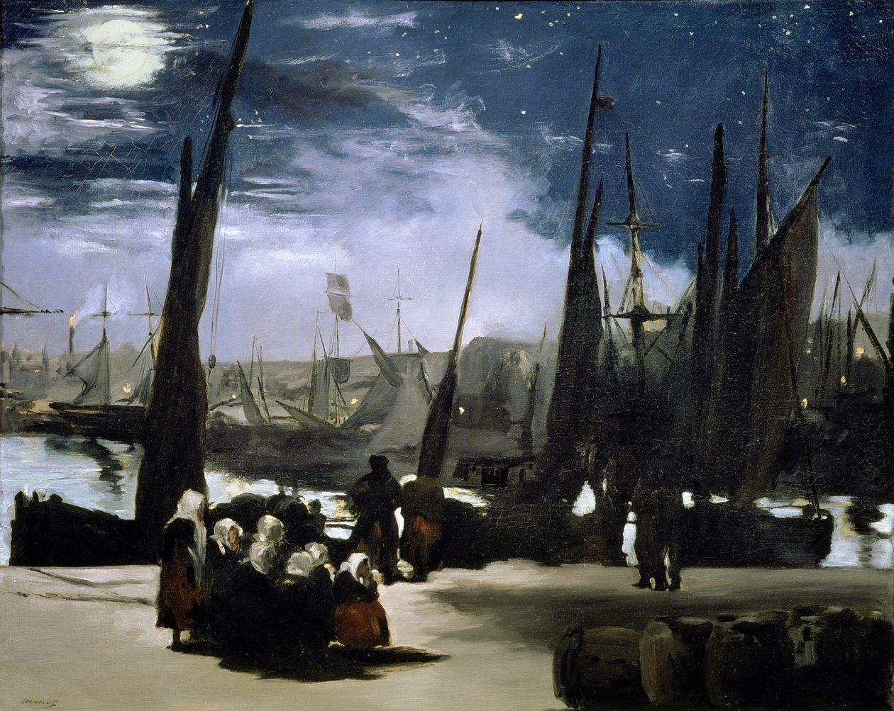 Holdfény a Boulogne-i kikötőben, 1868 alkotó: Édouard Manet