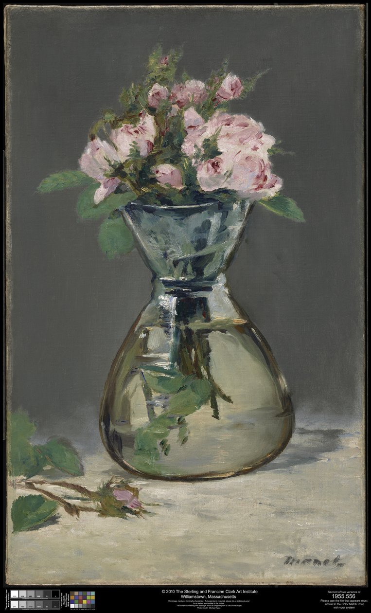 Moha rózsák vázában alkotó: Édouard Manet