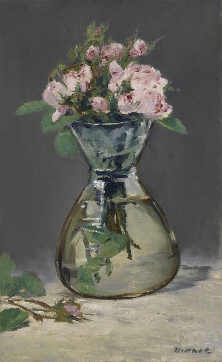Moharózsa vázában, 1882 alkotó: Édouard Manet