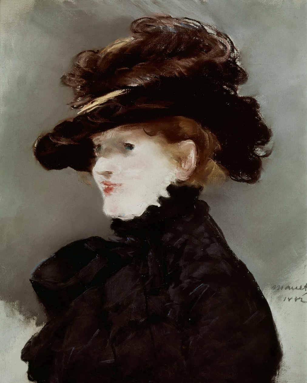 Méry Laurent fekete kalapban, 1882. alkotó: Édouard Manet