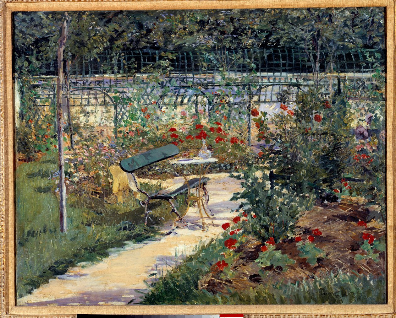 A kertem, a pad. Edouard Manet festménye (1832-1883) alkotó: Édouard Manet