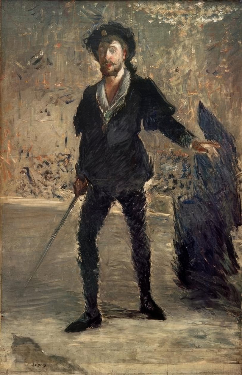 Faure portréja Hamlet szerepében alkotó: Édouard Manet