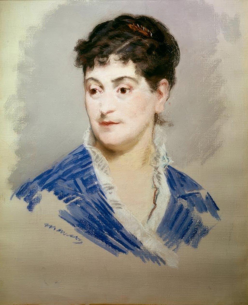 Emile Zola asszony portréja alkotó: Édouard Manet