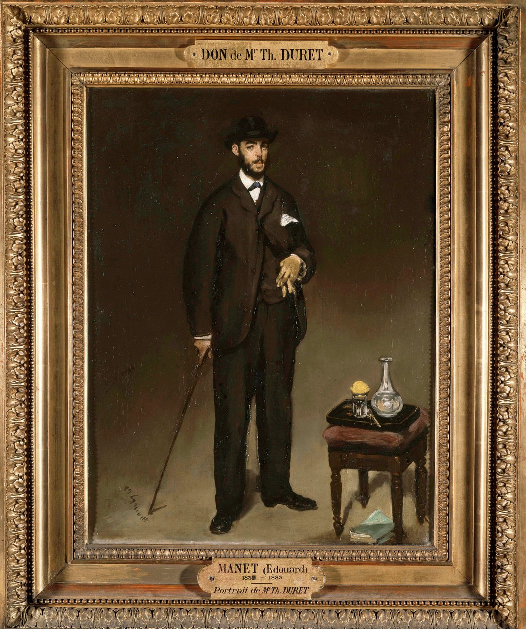 Theodore Duret (1838-1927) portréja, gyűjtő és művészeti kritikus Edouard Manet festménye (1832-1883) 1868 V. 0,43x0,35 m Párizs, musee du petit palais - Theodore Duret (1838-1927), gyűjtő és műkritikus teljes alakos portréja. Festménye: Ed alkotó: Édouard Manet