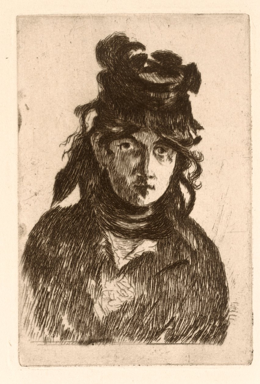 Berthe Morisot portréja. alkotó: Édouard Manet