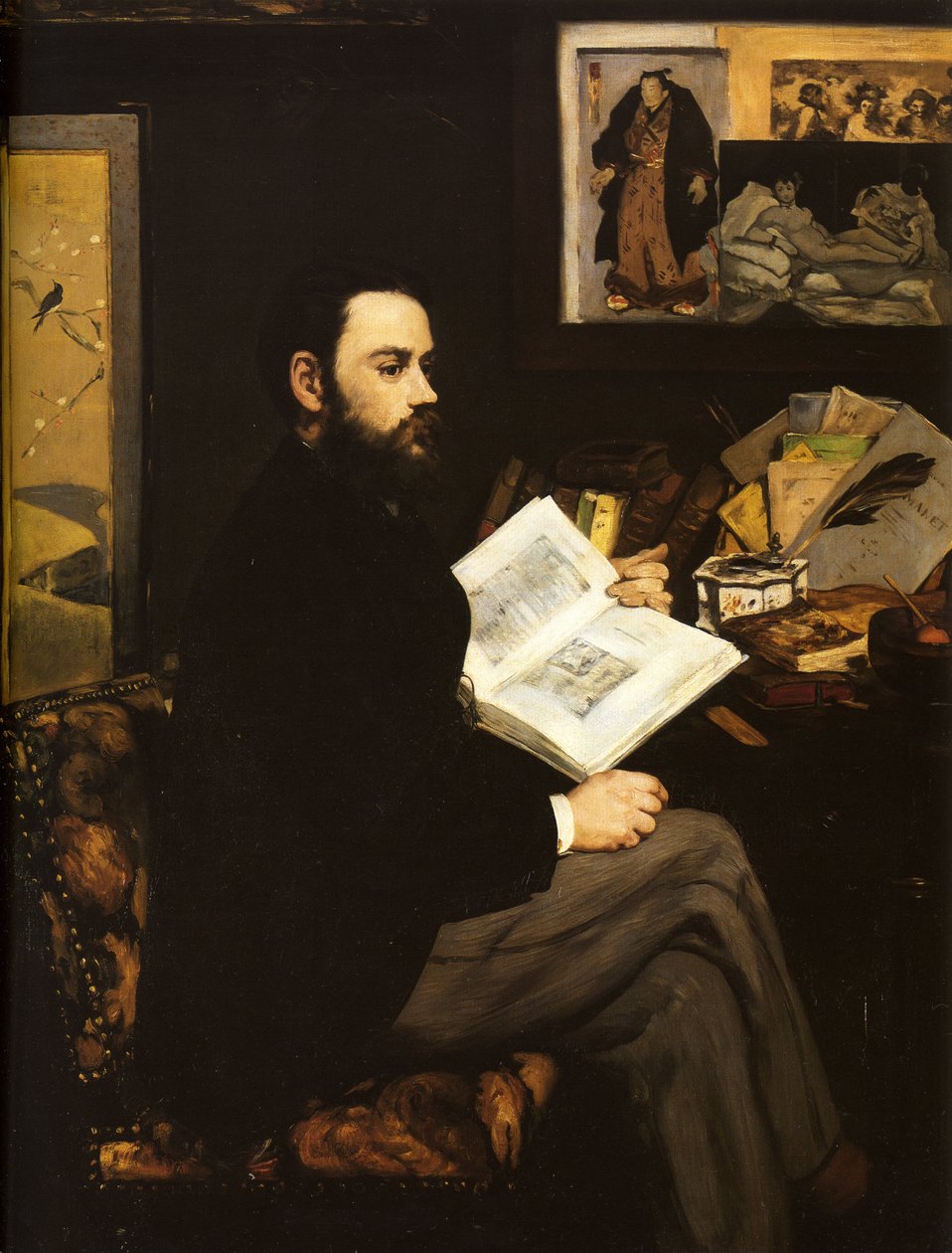 Emile Zola portréja alkotó: Édouard Manet