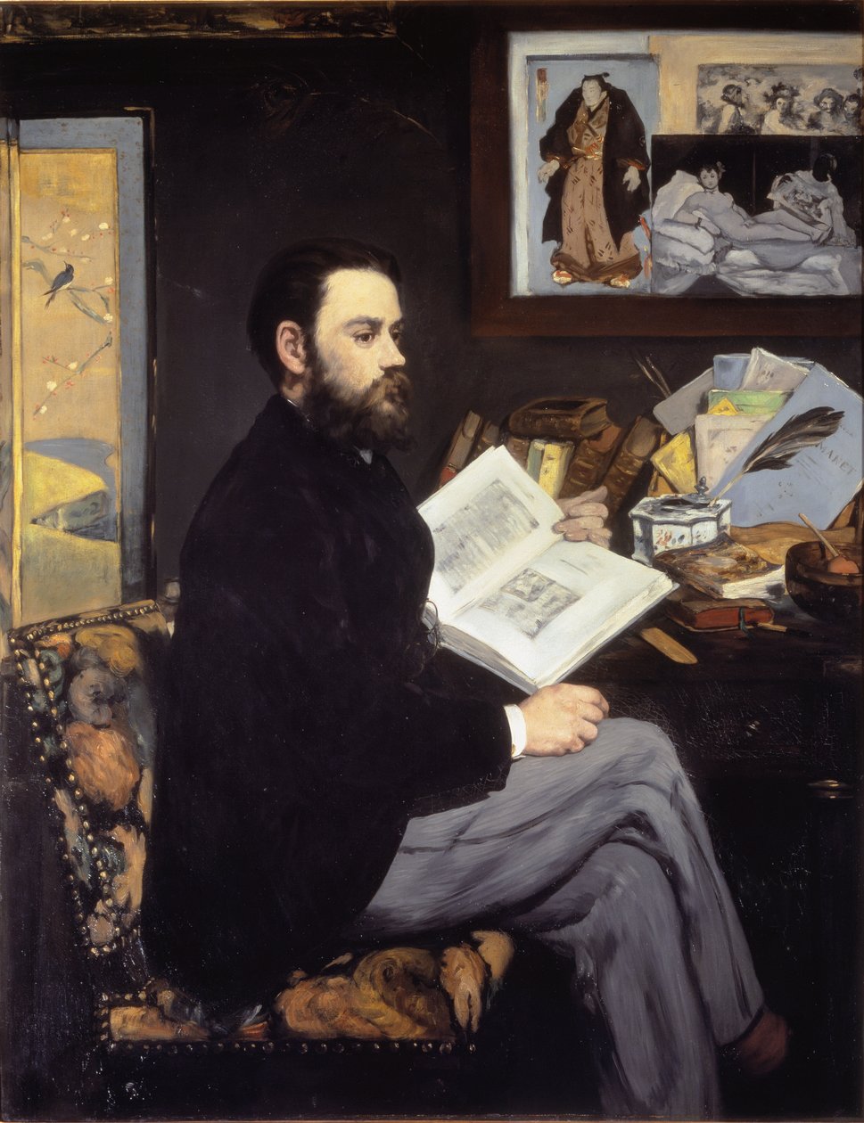 Emile Zola portréja - 1868, Olaj, vászon alkotó: Édouard Manet