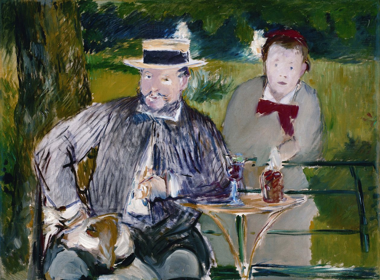 Ernest Hoschede és lánya, Martha portréja, 1876 körül (olaj, vászon) alkotó: Édouard Manet