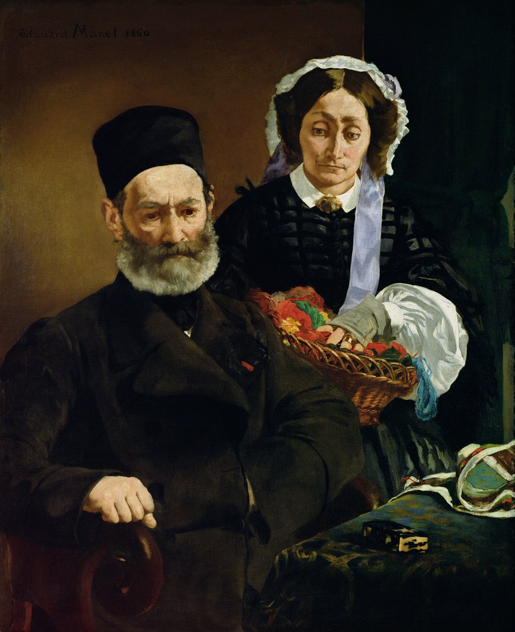 Monsieur és Madame Auguste Manet portréja alkotó: Édouard Manet