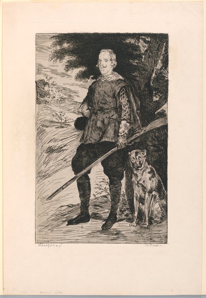 IV. Fülöp spanyol király portréja Diego Velazquez után alkotó: Édouard Manet