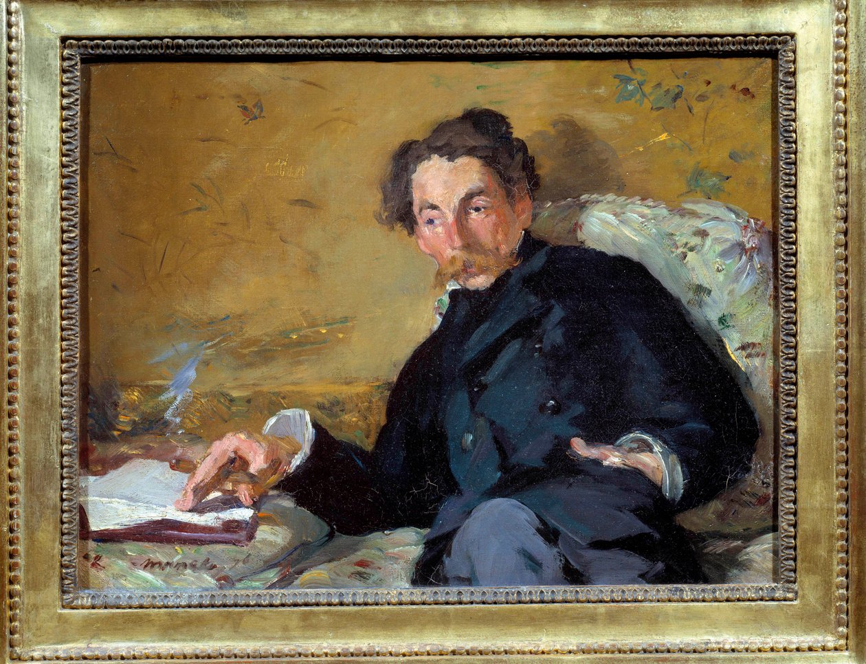 Stephane Mallarme francia költő és író portréja (1842-1883) Edouard Manet (1832-1883) festménye 1876 V. 0,27x0,36 m Párizs, Muse d