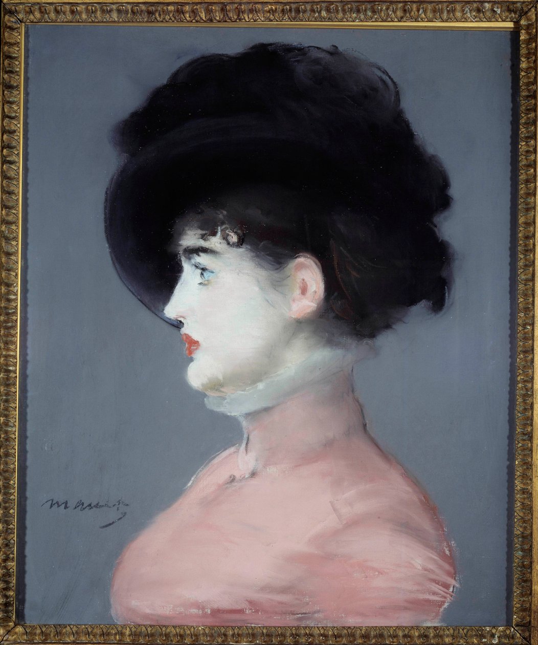 A bécsi portré vagy Brunner Irma fekete kalapban Edouard Manet (1832-1883) pasztellfestménye. 1880-1882. V 0,53x0,44 m Párizs, Muse d