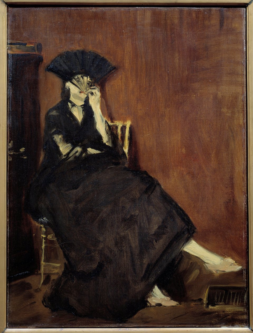 Berthe Morisot festő portréja alkotó: Édouard Manet