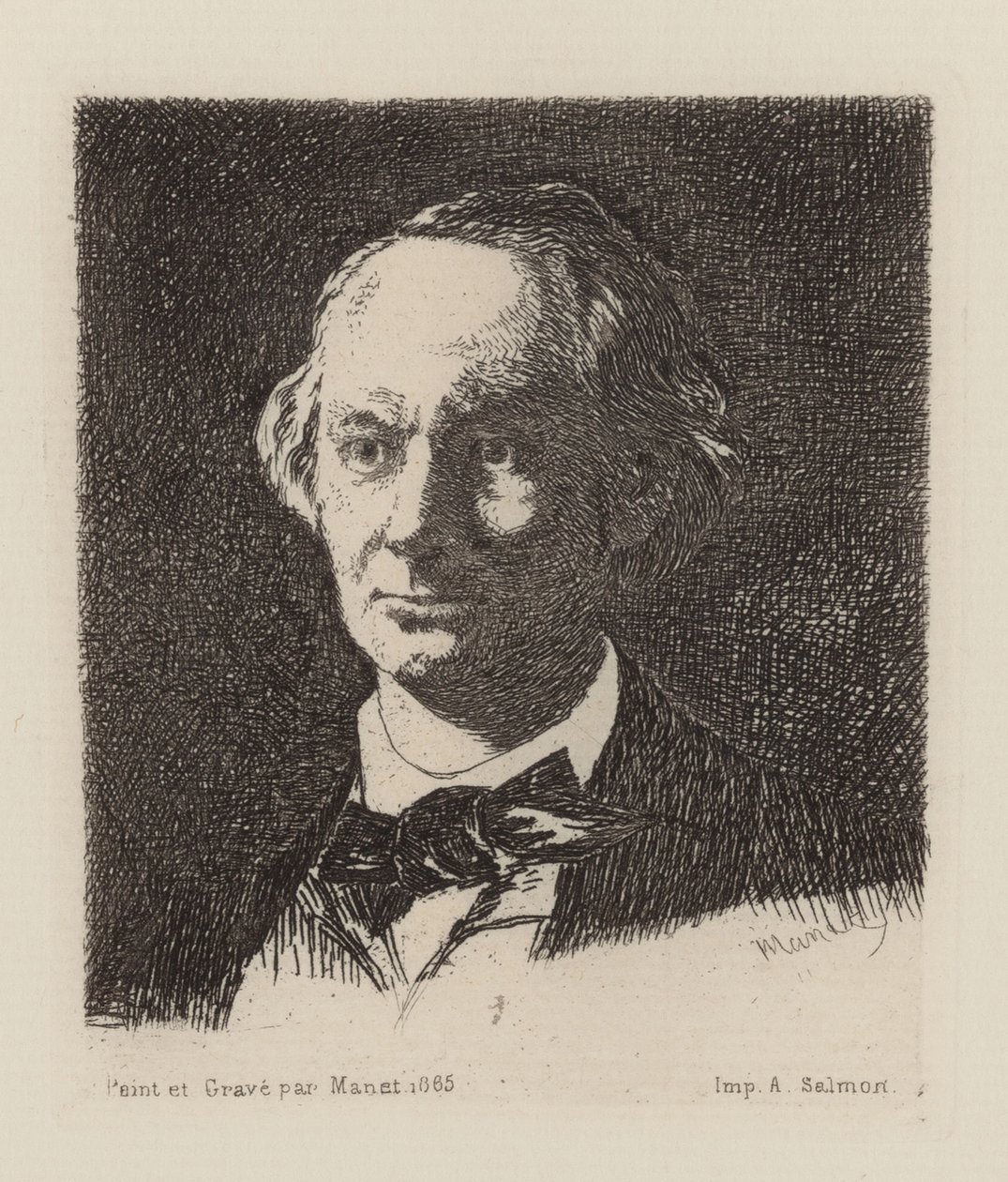 Charles Baudelaire költő portréja 1821-1867 alkotó: Édouard Manet