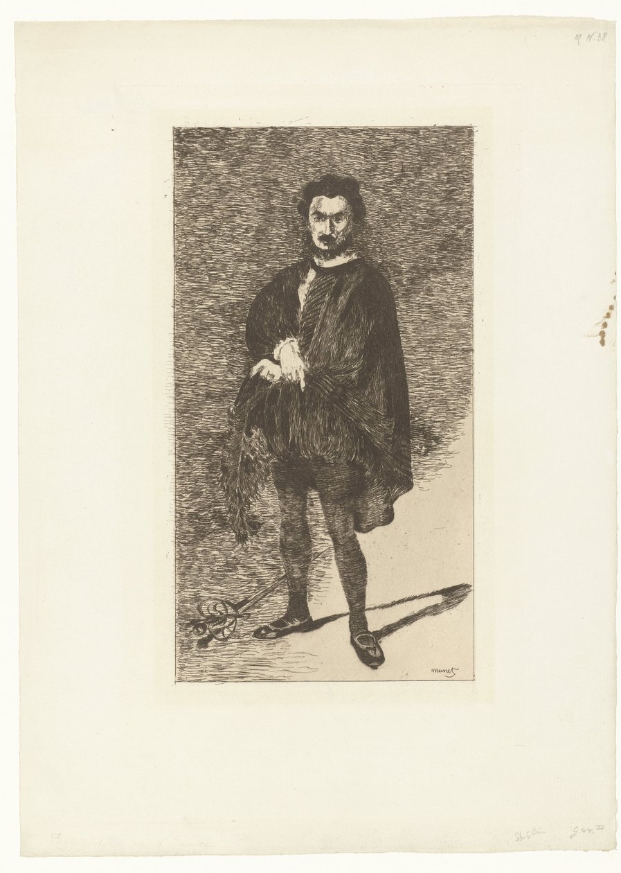 Philibert Rouvière színész portréja Hamletben Rouvière mint Hamlet A tragikus színész alkotó: Édouard Manet