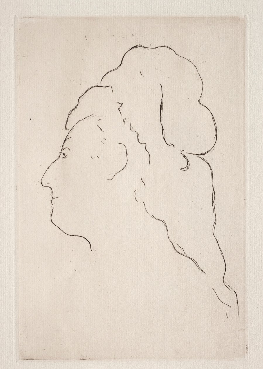 Eva Gonzales profilja balra fordult, c. 1869. alkotó: Édouard Manet