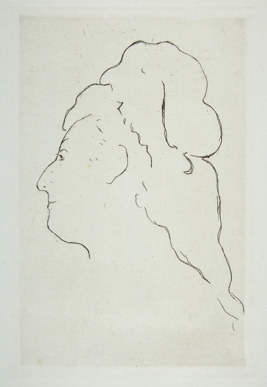 Eva Gonzales profilja balra fordult, kb. 1870. alkotó: Édouard Manet