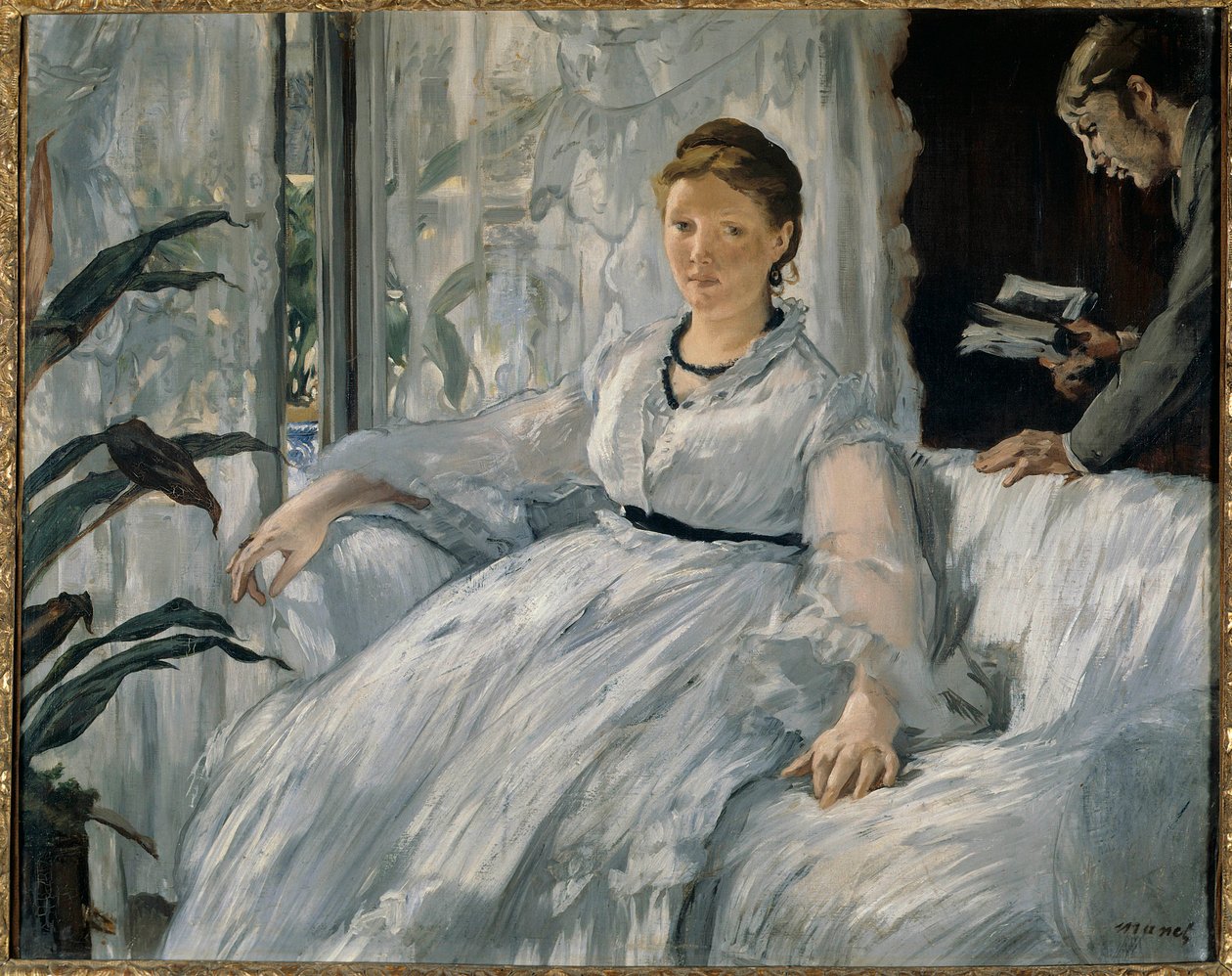 Olvasó festmény Edouard Manet (1832-1883) 1865 V. 0,6x0,73 m Párizs, Muse d