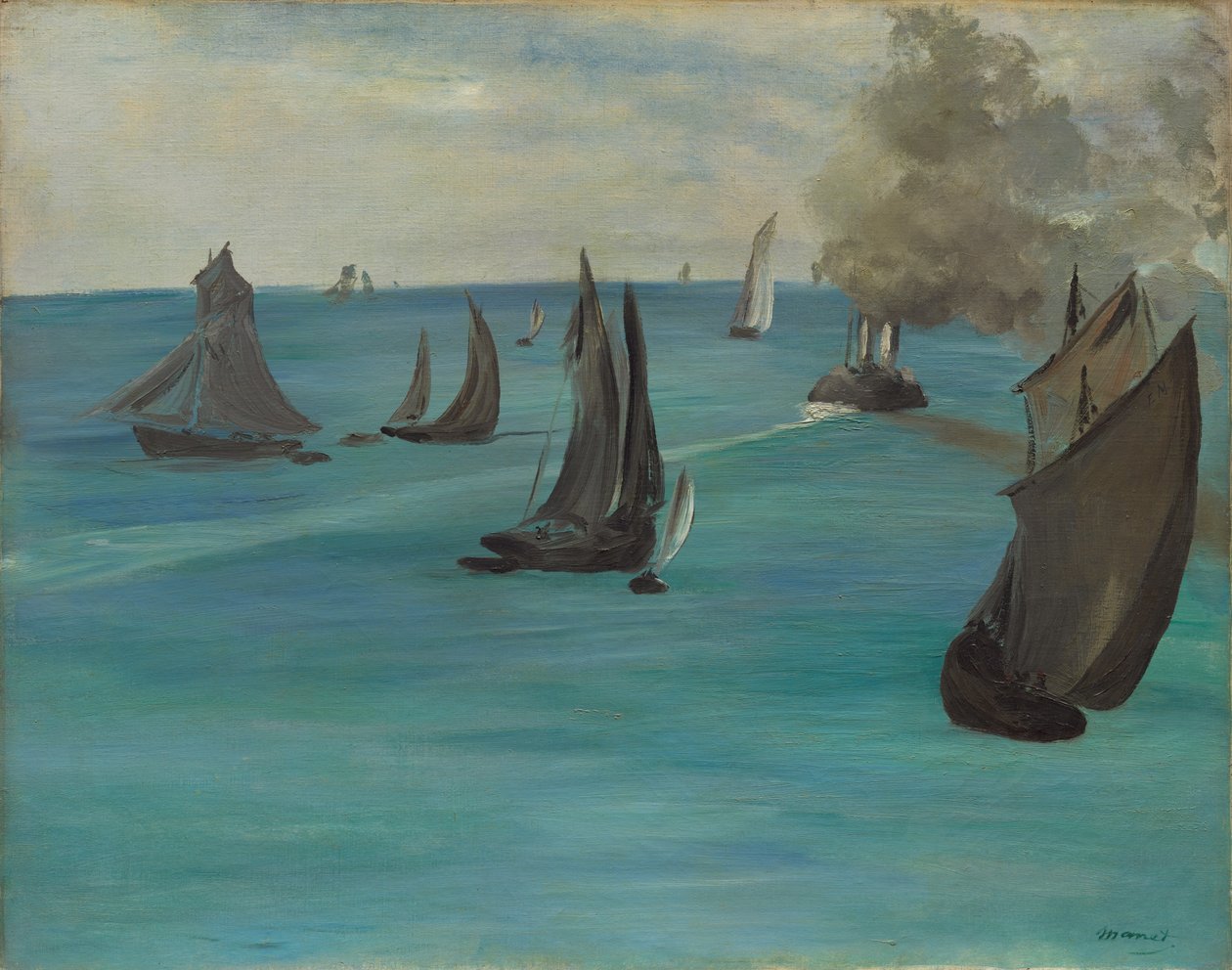 Kilátás a tengerre, nyugodt idő alkotó: Édouard Manet