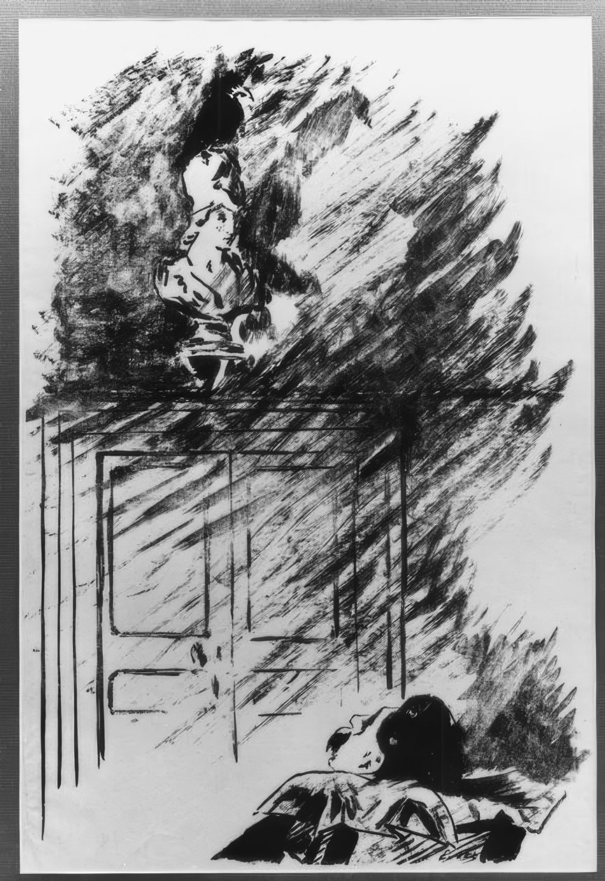 Ülj a Pallas mellszobra… alkotó: Édouard Manet
