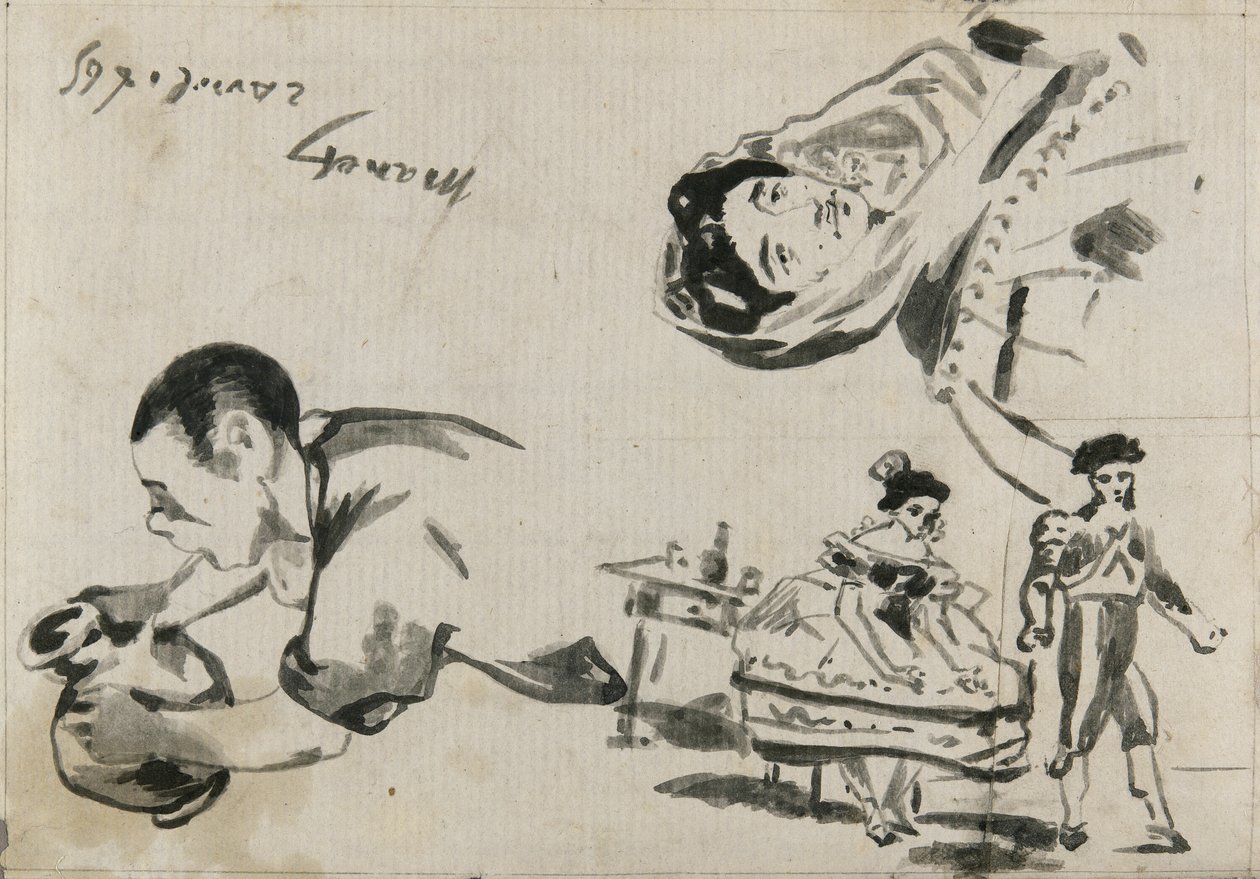 Vázlatok a „Cigányok”, „A Spanyol balett” és „Lola de Valence” című filmből a „L’Autographe au Salon de 1865” című filmhez alkotó: Édouard Manet
