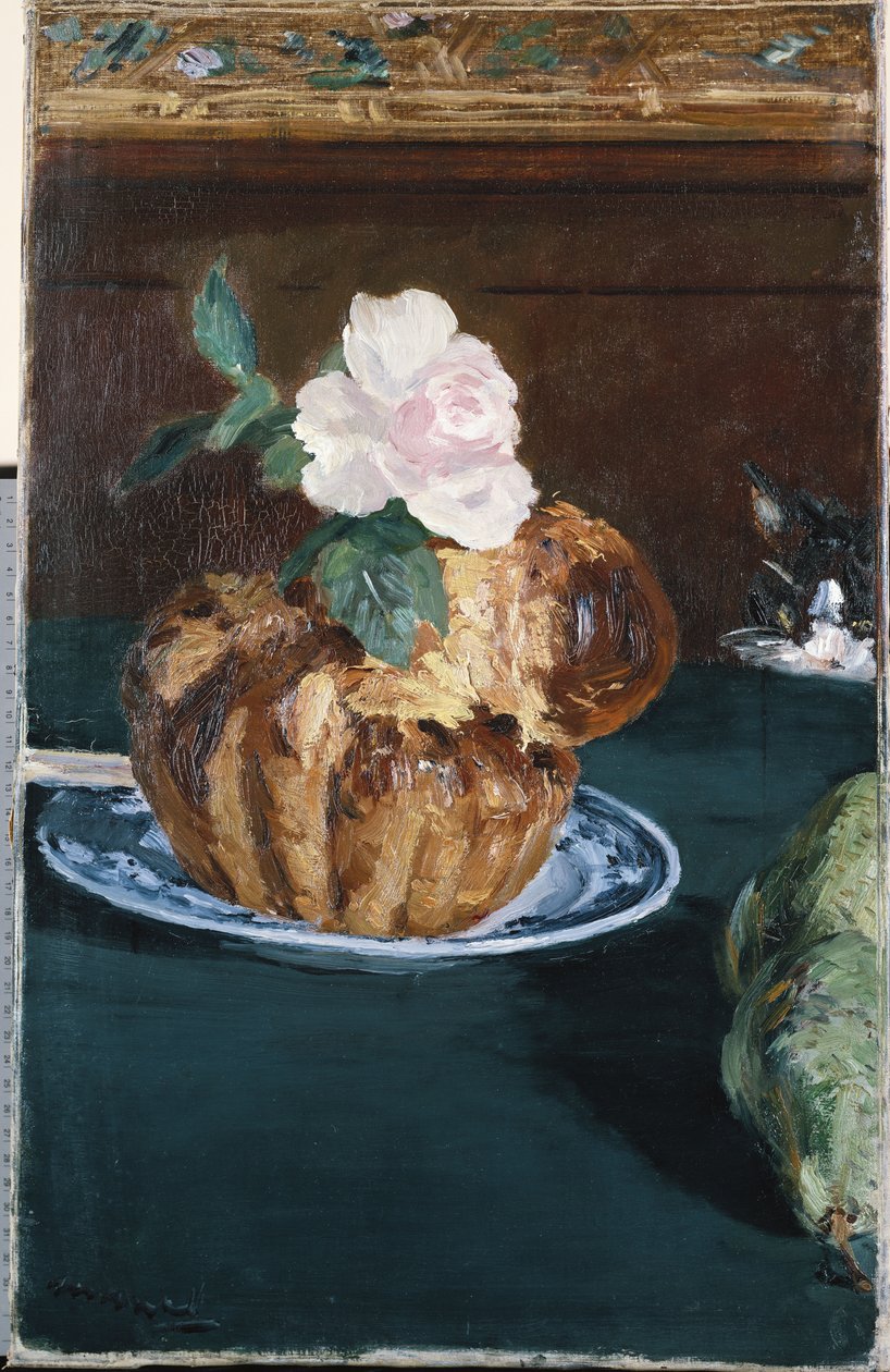 Csendélet brióssal, 1880 körül alkotó: Édouard Manet