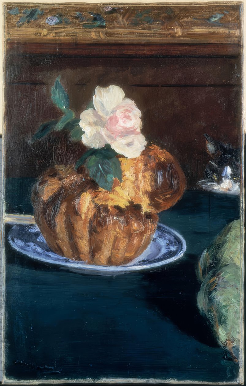 Csendélet brióssal alkotó: Édouard Manet