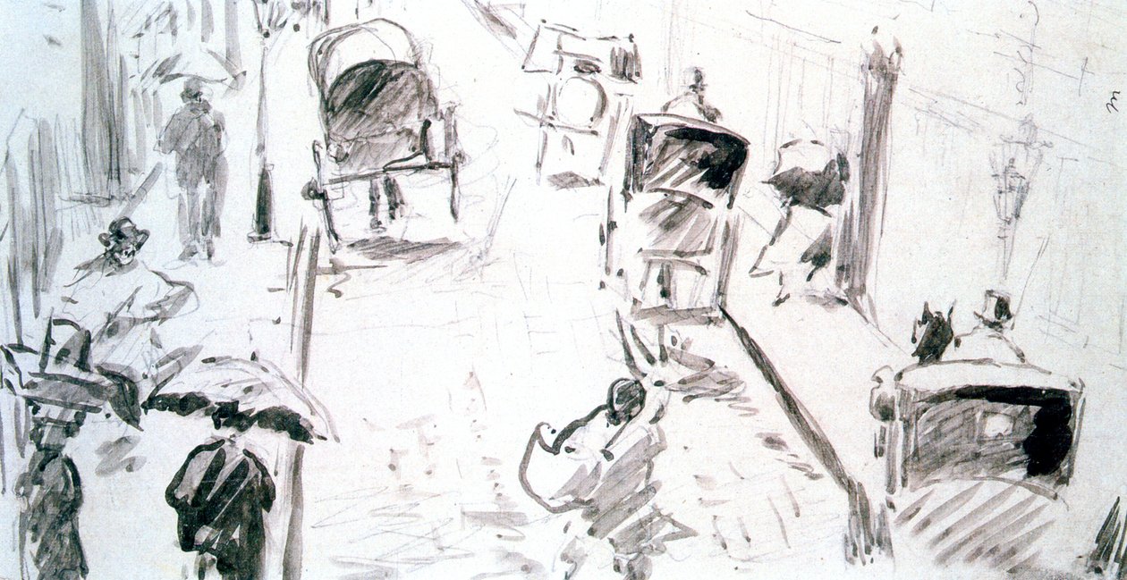 Utcai jelenet, c1850-c1883 alkotó: Édouard Manet