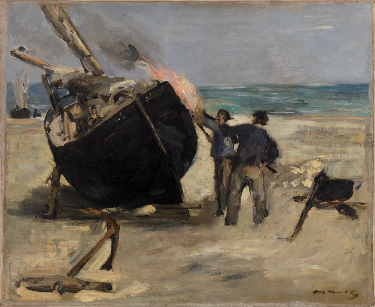 Tarring the Boat alkotó: Édouard Manet