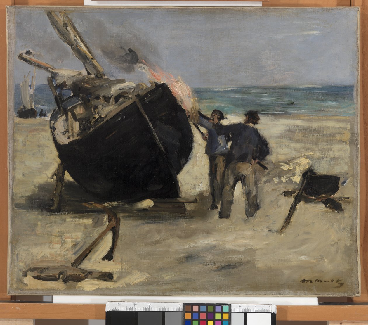 Tarring the Boat, 1873 alkotó: Édouard Manet