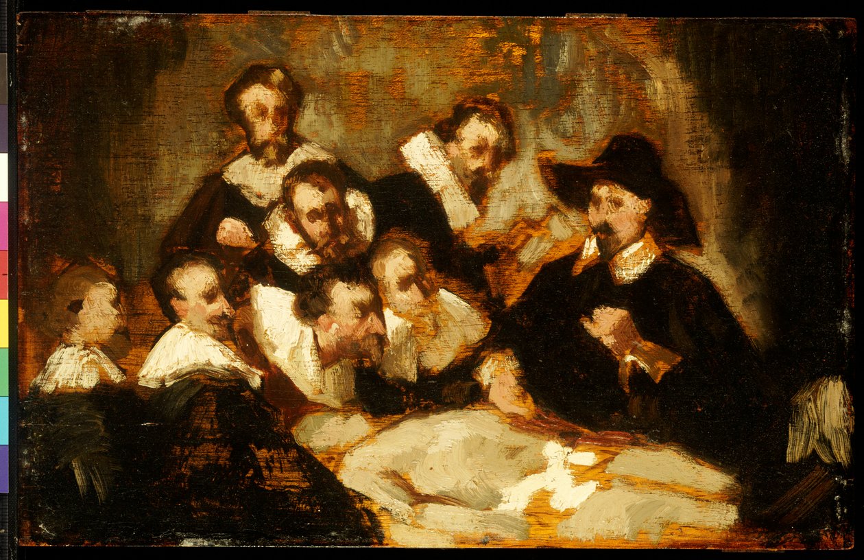 Az anatómia lecke, Rembrandt után, 1856 körül alkotó: Édouard Manet