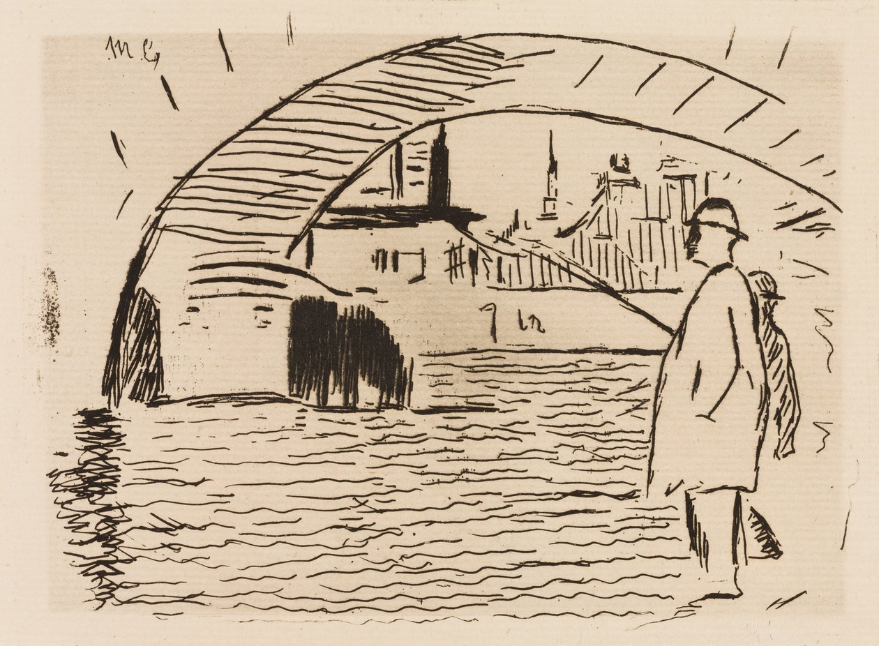 A híd boltíve, 6. lemez a Le Fleuve-ból alkotó: Édouard Manet