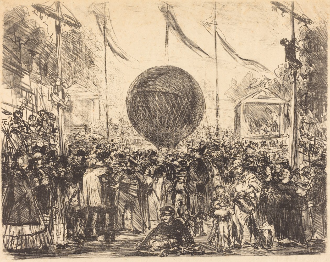 A léggömb, 1862. alkotó: Édouard Manet