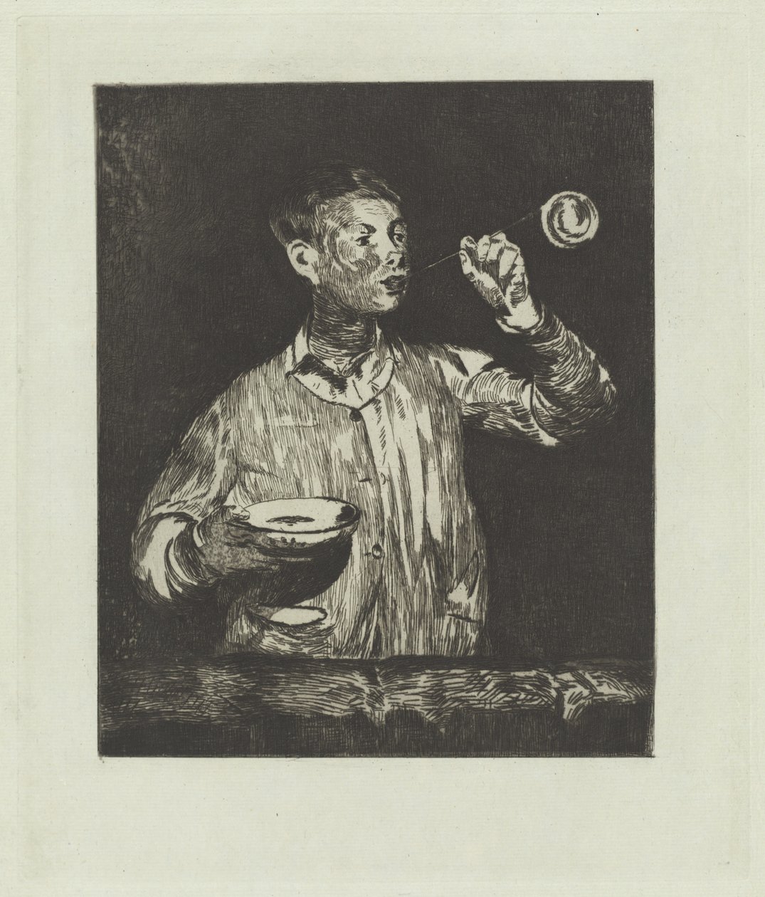 A fiú szappanbuborékokkal alkotó: Édouard Manet